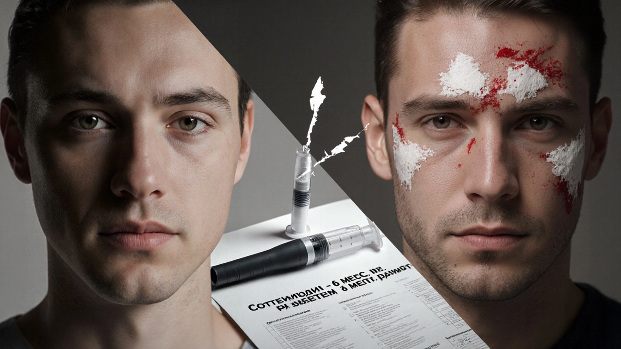 Сравнение безопасного и опасного лазерного воздействия: здоровая кожа vs рубцы после процедуры при диабете.