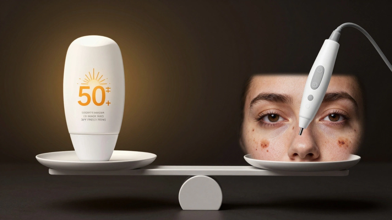 Весы: с одной стороны — безопасный ультразвук с SPF, с другой — опасное воздействие на пигментацию и родинки.